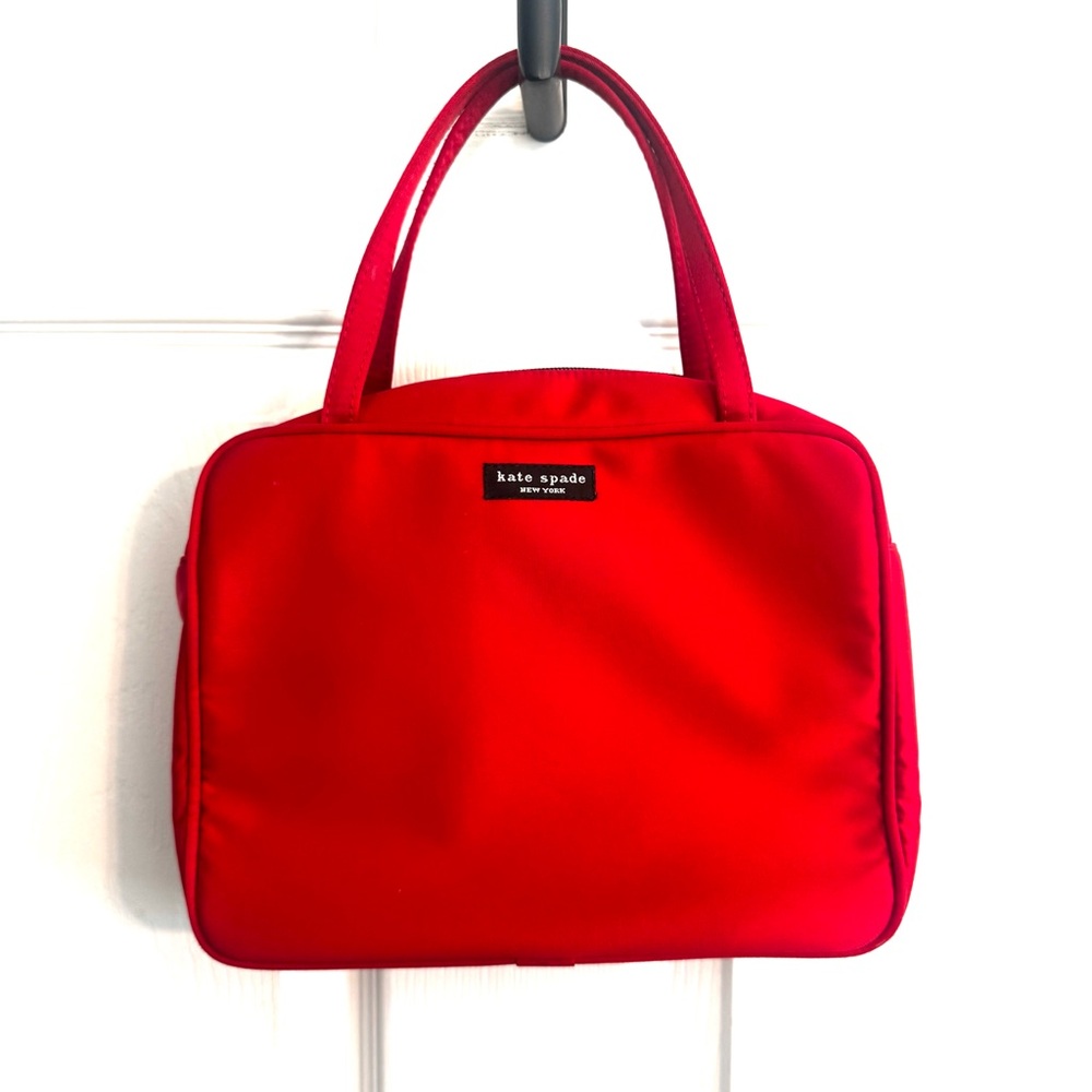 Vintage 1990s Red Kate Spade New York
Nylon Handle Bag Made in USA 🇺🇸